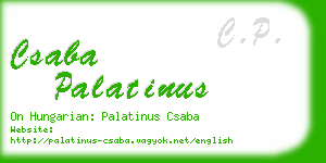 csaba palatinus business card